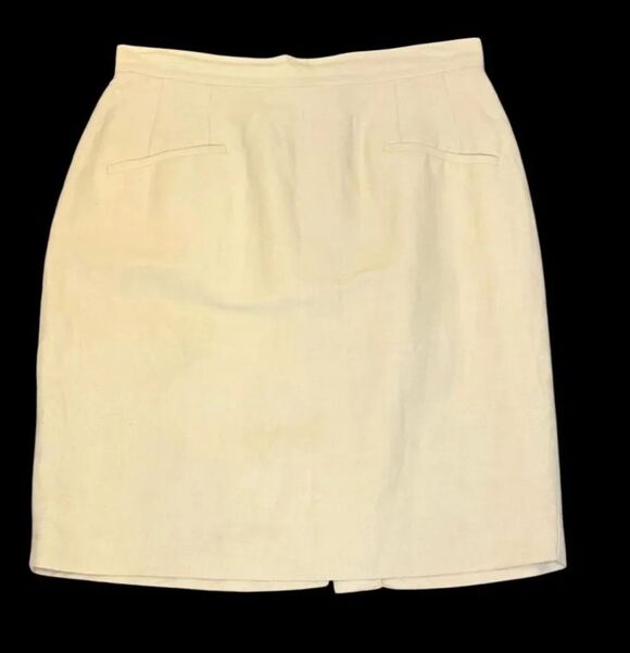 Casual Corner Dresses & Skirts - Casual Corner Linen Blend Skirt Sz. 12 Vintage Y2K Lined Knee Length Career